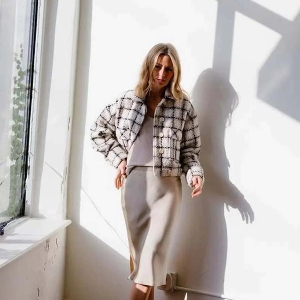 Anine Bing Adriana Plaid Jacket